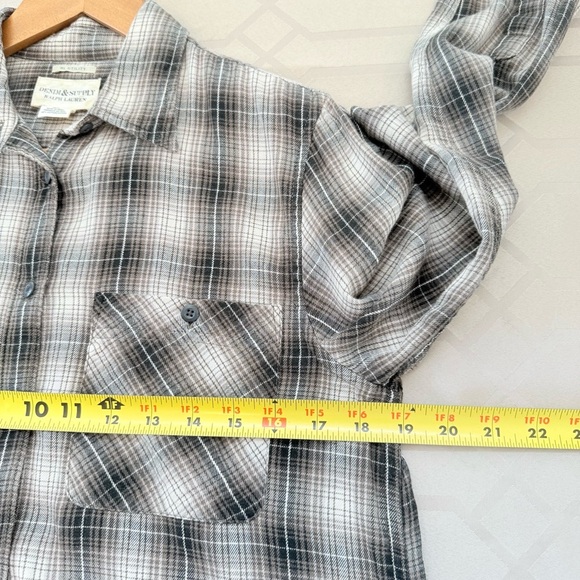 Denim & Supply by Ralph Lauren Women RL Utility Plaid Button-Up Shirt Size M - Picture 5 of 6
